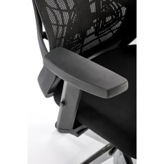 Scaun birou ergonomic Halmar Geromino,reglabil 115-125cm, cotiere reglabile, suport lombar reglabil, plasa/textil, negru