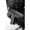 Scaun birou ergonomic Halmar Geromino,reglabil 115-125cm, cotiere reglabile, suport lombar reglabil, plasa/textil, negru