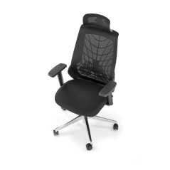 Scaun birou ergonomic Halmar Geromino,reglabil 115-125cm, cotiere reglabile, suport lombar reglabil, plasa/textil, negru