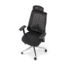 Scaun birou ergonomic Halmar Geromino,reglabil 115-125cm, cotiere reglabile, suport lombar reglabil, plasa/textil, negru