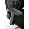 Scaun birou ergonomic Halmar Geromino,reglabil 115-125cm, cotiere reglabile, suport lombar reglabil, plasa/textil, negru