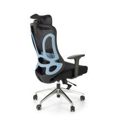 Scaun birou ergonomic Halmar Gilberto, reglabil 121-129cm, cotiere reglabile, suport lombar reglabil, plasa/textil, negru