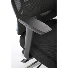 Scaun birou ergonomic Halmar Gilberto, reglabil 121-129cm, cotiere reglabile, suport lombar reglabil, plasa/textil, negru