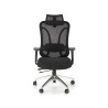 Scaun birou ergonomic Halmar Gilberto, reglabil 121-129cm, cotiere reglabile, suport lombar reglabil, plasa/textil, negru