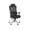 Scaun birou ergonomic Halmar Gilberto, reglabil 121-129cm, cotiere reglabile, suport lombar reglabil, plasa/textil, negru