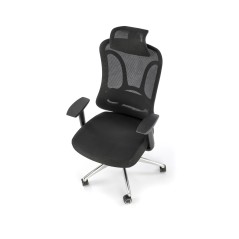 Scaun birou ergonomic Halmar Gilberto, reglabil 121-129cm, cotiere reglabile, suport lombar reglabil, plasa/textil, negru