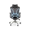Scaun birou ergonomic Halmar Gilberto, reglabil 121-129cm, cotiere reglabile, suport lombar reglabil, plasa/textil, negru