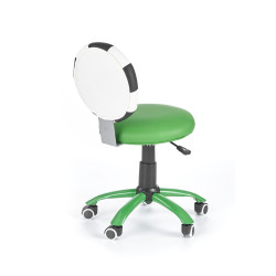 Scaun birou pentru copii Halmar Gol, inaltime reglabila 75-85cm, stil clasic, roti cauciucate, baza metal, textil, verde