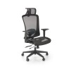 Scaun birou ergonomic Halmar Goliat, reglabil 117-125cm, cotiere reglabile, suport lombar reglabil, plasa/textil, negru