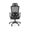 Scaun birou ergonomic Halmar Goliat, reglabil 117-125cm, cotiere reglabile, suport lombar reglabil, plasa/textil, negru