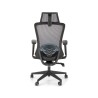 Scaun birou ergonomic Halmar Goliat, reglabil 117-125cm, cotiere reglabile, suport lombar reglabil, plasa/textil, negru