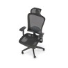 Scaun birou ergonomic Halmar Goliat, reglabil 117-125cm, cotiere reglabile, suport lombar reglabil, plasa/textil, negru
