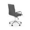 Scaun birou pentru copii Halmar Gonzo 2, inaltime reglabila 93-105cm, spatar matlasat, piele, negru
