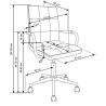 Scaun birou pentru copii Halmar Gonzo 2, inaltime reglabila 93-105cm, spatar matlasat, piele, negru