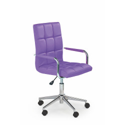 Scaun birou pentru copii Halmar Gonzo 2, inaltime reglabila 93-105cm, spatar matlasat, piele, violet