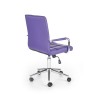 Scaun birou pentru copii Halmar Gonzo 2, inaltime reglabila 93-105cm, spatar matlasat, piele, violet