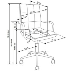 Scaun birou pentru copii Halmar Gonzo 2, inaltime reglabila 93-105cm, spatar matlasat, piele, roz