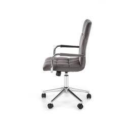 Scaun birou pentru copii Halmar Gonzo 4, inaltime reglabila 93-105cm, spatar matlasat, catifea, gri