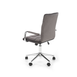 Scaun birou pentru copii Halmar Gonzo 4, inaltime reglabila 93-105cm, spatar matlasat, catifea, gri
