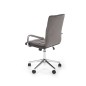 Scaun de birou pentru copii, matlasat cu catifea, inaltime 93-105 cm, baza metal, blocare, balansare, gri