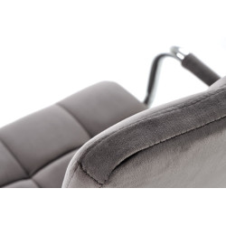 Scaun birou pentru copii Halmar Gonzo 4, inaltime reglabila 93-105cm, spatar matlasat, catifea, gri