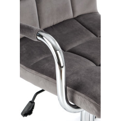 Scaun birou pentru copii Halmar Gonzo 4, inaltime reglabila 93-105cm, spatar matlasat, catifea, gri