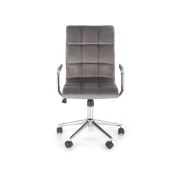 Scaun birou pentru copii Halmar Gonzo 4, inaltime reglabila 93-105cm, spatar matlasat, catifea, gri