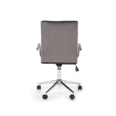 Scaun birou pentru copii Halmar Gonzo 4, inaltime reglabila 93-105cm, spatar matlasat, catifea, gri