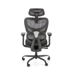 Scaun birou ergonomic Halmar Gotard,reglabil 114-126 cm, tetiera si cotiere reglabile, functie multiblock, plasa, negru