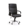 Scaun directorial Halmar Hamilton, inaltime reglabila 102-111cm, piele, negru