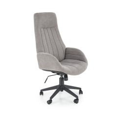 Scaun birou Halmar Harper, inaltime reglabila 113-123cm, stil clasic, functie blocare, functie balansare, catifea, gri