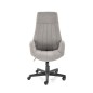 Scaun de birou Harper, design clasic, catifea gri, inaltime reglabila 113-123 cm, baza metal, mecanism inclinare Scaun de birou Harper, design clasic, catifea gri, inaltime reglabila 113-123 cm, baza metal, mecanism inclinare