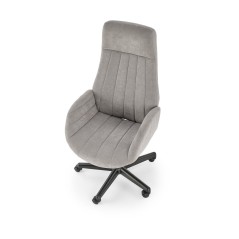 Scaun birou Halmar Harper, inaltime reglabila 113-123cm, stil clasic, functie blocare, functie balansare, catifea, gri