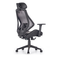 Scaun birou ergonomic Halmar Hasel, inaltime reglabila 110-118cm, cotiere reglabile, plasa/piele, negru