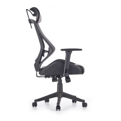 Scaun birou ergonomic Halmar Hasel, inaltime reglabila 110-118cm, cotiere reglabile, plasa/piele, negru