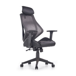 Scaun birou ergonomic Halmar Hasel, inaltime reglabila 110-118cm, cotiere reglabile, plasa/piele, negru