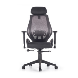 Scaun birou ergonomic Halmar Hasel, inaltime reglabila 110-118cm, cotiere reglabile, plasa/piele, negru