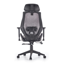 Scaun birou ergonomic Halmar Hasel, inaltime reglabila 110-118cm, cotiere reglabile, plasa/piele, negru