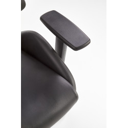 Scaun birou ergonomic Halmar Hasel, inaltime reglabila 110-118cm, cotiere reglabile, plasa/piele, negru
