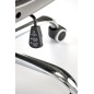Scaun de birou tapitat, inaltime reglabila 113-120 cm, baza metal, stil scandinav, maxim 120 kg, blocare, balansare, gri