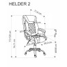 Scaun birou Halmar Helder 2, inaltime reglabila 113-120cm, stil scandinav, functie blocare, functie balansare, textil, gri