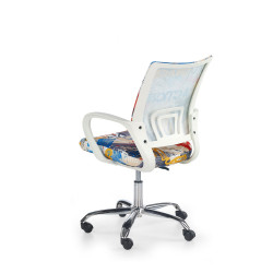 Scaun birou pentru copii Halmar Freestyle, inaltime reglabila 88-100cm, stil clasic, functie blocare, textil, multicolor