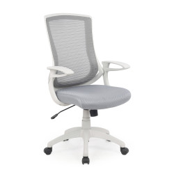 Scaun birou ergonomic Halmar Igor, inaltime reglabila 104-114cm, functie blocare, functie balansare, plasa/textil, gri/alb