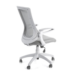 Scaun birou ergonomic Halmar Igor, inaltime reglabila 104-114cm, functie blocare, functie balansare, plasa/textil, gri/alb