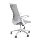 Scaun ergonomic pentru birou, inaltime reglabila 104-114 cm, baza polipropilena, tapiterie mesh, blocare, balansare, gri/alb Scaun ergonomic pentru birou, inaltime reglabila 104-114 cm, baza polipropilena, tapiterie mesh, blocare, balansare, gri/alb