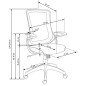 Scaun ergonomic pentru birou, inaltime reglabila 104-114 cm, baza polipropilena, tapiterie mesh, blocare, balansare, gri/alb Scaun ergonomic pentru birou, inaltime reglabila 104-114 cm, baza polipropilena, tapiterie mesh, blocare, balansare, gri/alb