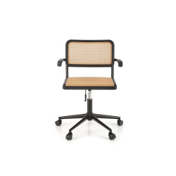 Scaun birou Halmar Incas, inaltime reglabila 77-90cm, stil vintage, functie blocare, polipropilena, portocaliu/negru