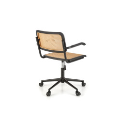Scaun birou Halmar Incas, inaltime reglabila 77-90cm, stil vintage, functie blocare, polipropilena, portocaliu/negru