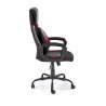 Scaun birou Halmar Jensen, inaltime reglabila 115-125cm, roti cauciucate, piele/textil, negru/gri