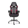 Scaun birou Halmar Jensen, inaltime reglabila 115-125cm, roti cauciucate, piele/textil, negru/gri